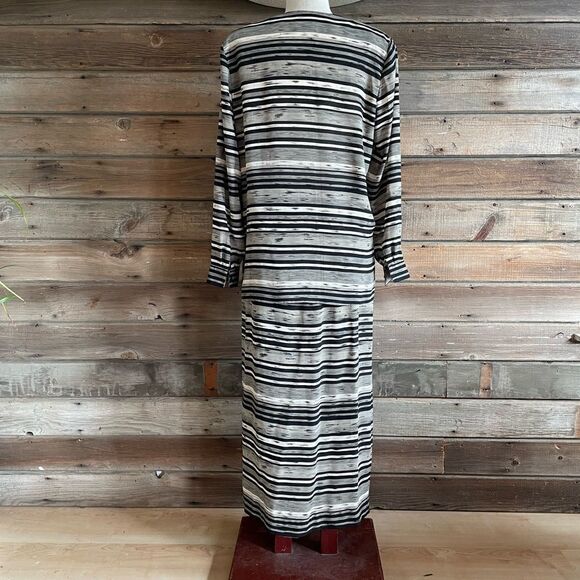 Josephine Chaus Matching Button Down Blouse Top and Wrap Skirt Size 10 EUC - Picture 5 of 12